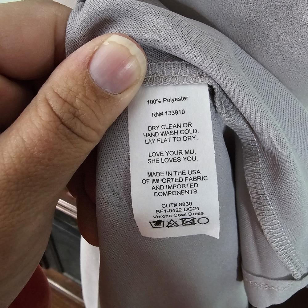 Show Me Your Mumu Wedding Bridesmaid Dress Verona Cowl Neck Large Dove Gray‎ - Picture 7 of 11